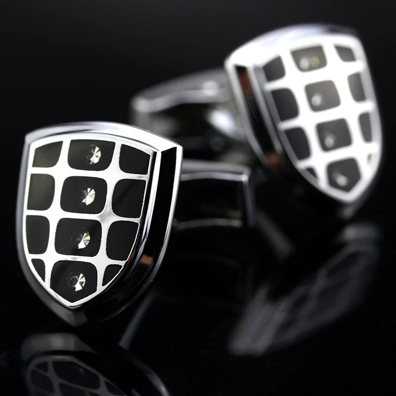 New Luxury Shirts Cuff Links for Mens Christmas Santa Claus Wedding Cufflinks Movie Magic/Gold Leaf/Crown Suit Button Jewelry
