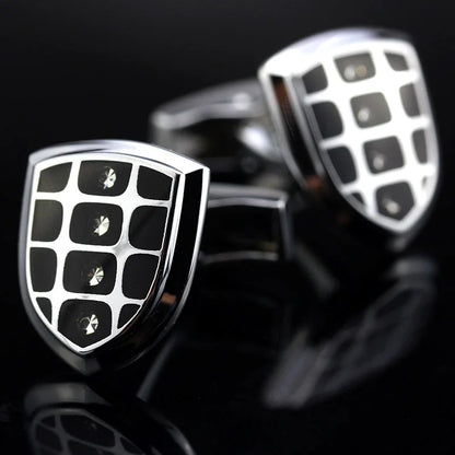 New Luxury Shirts Cuff Links for Mens Christmas Santa Claus Wedding Cufflinks Movie Magic/Gold Leaf/Crown Suit Button Jewelry