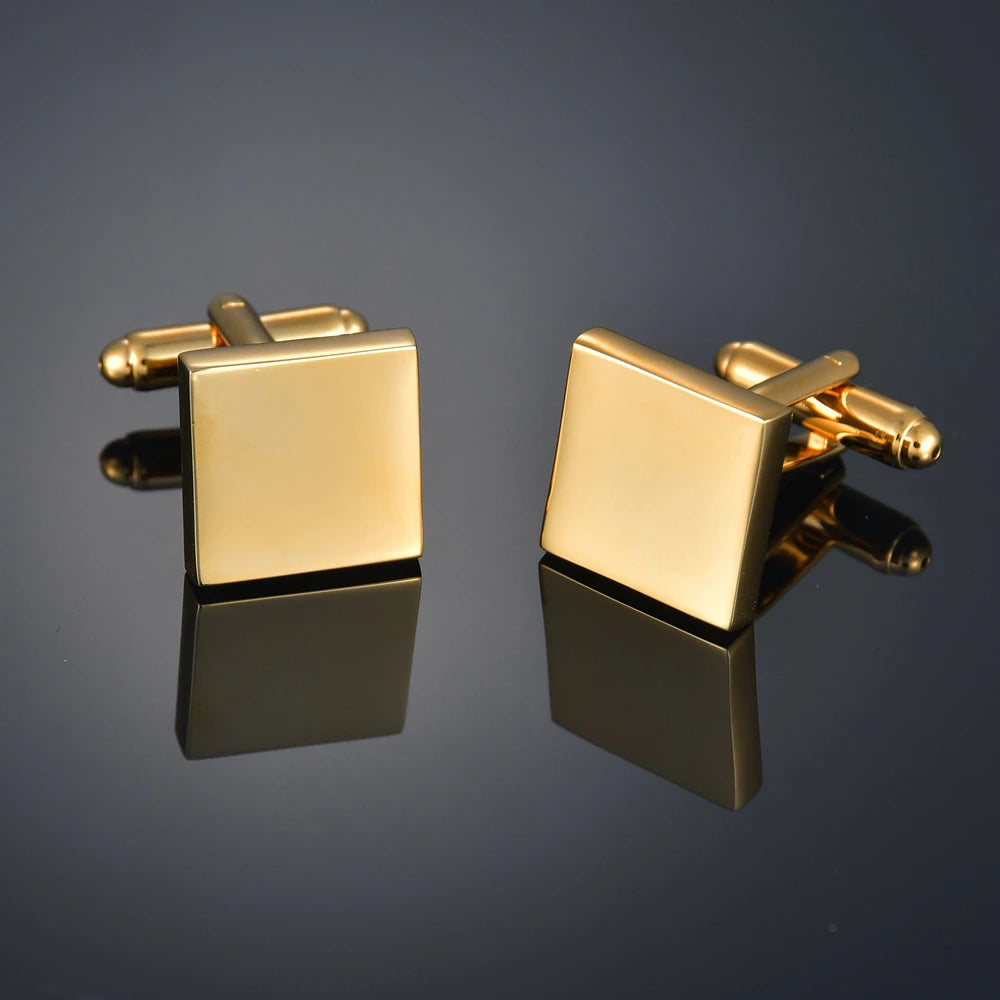 New Luxury Shirts Cuff Links for Mens Christmas Santa Claus Wedding Cufflinks Movie Magic/Gold Leaf/Crown Suit Button Jewelry