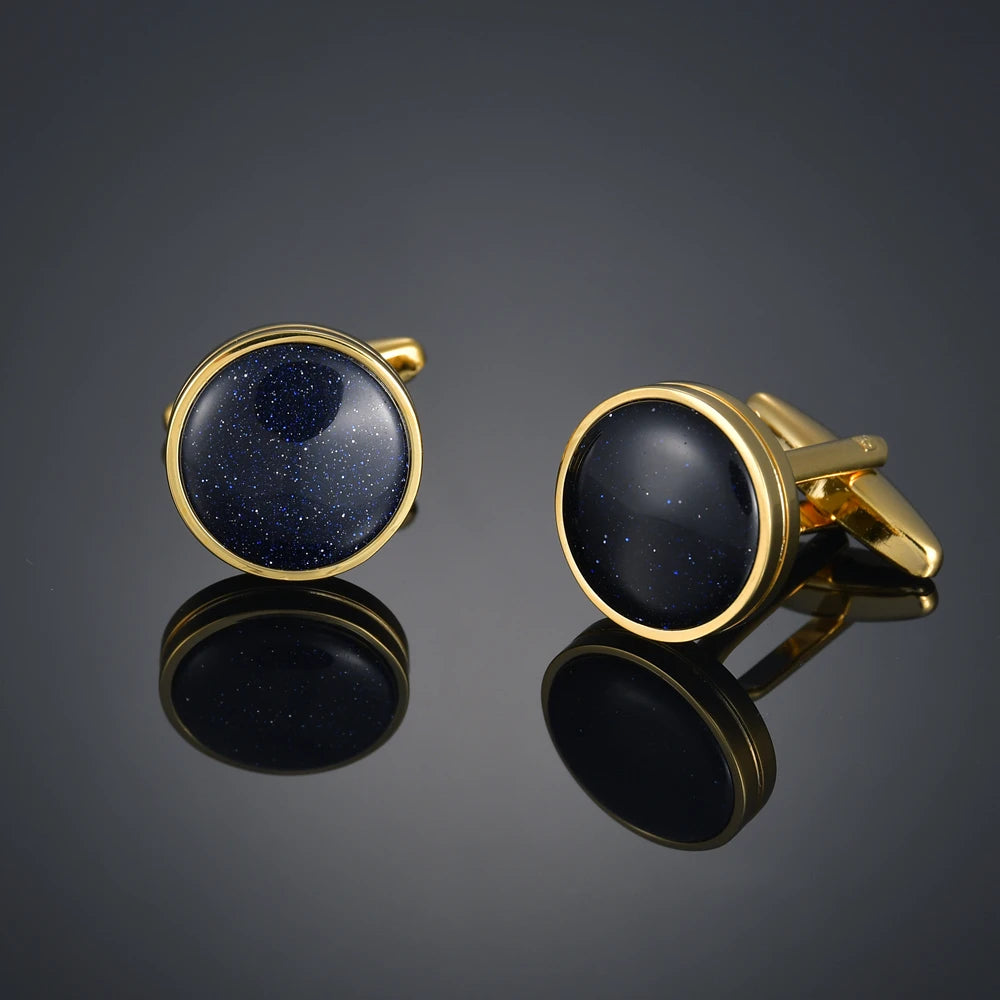 New Luxury Shirts Cuff Links for Mens Christmas Santa Claus Wedding Cufflinks Movie Magic/Gold Leaf/Crown Suit Button Jewelry