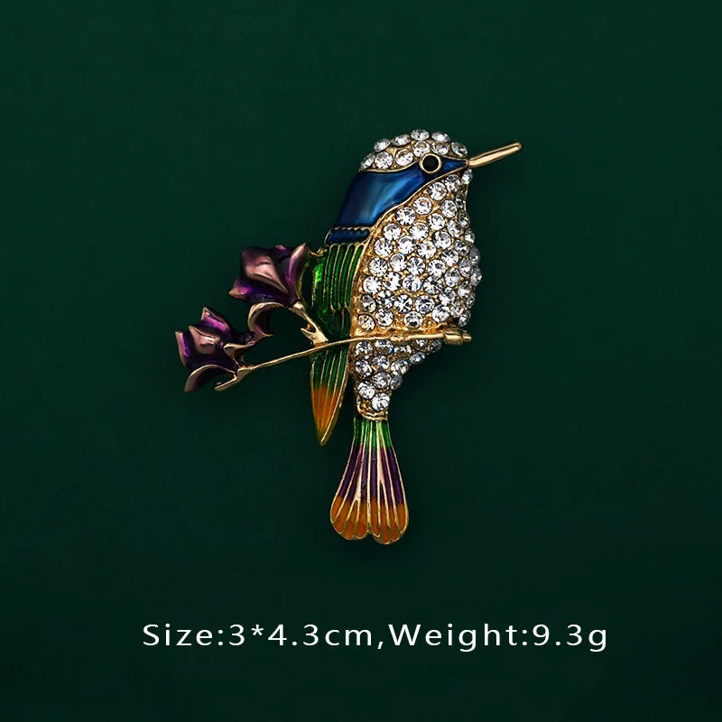 Creative Enamel Female Suit Bird Dragonfly Animal Pin Brooch Fashion Woman Girl Bag School Bag Brooches Accessories