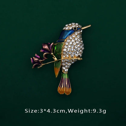 Creative Enamel Female Suit Bird Dragonfly Animal Pin Brooch Fashion Woman Girl Bag School Bag Brooches Accessories