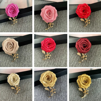 Korean Fabric Rose Flower Magnet Brooches for Men and Women Fashion Suit Shirt Corsage Party Wedding Brooch Jewelry Gifts
