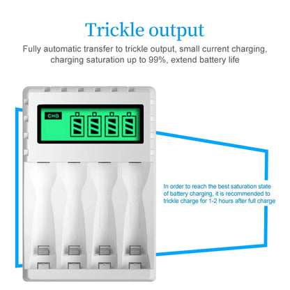 PUJIMAX 4 Slots 1.2V Smart Battery Charger LCD Display For AA/AAA NiCd NiMh Rechargeable Battery Portable Fast Charging Adapter