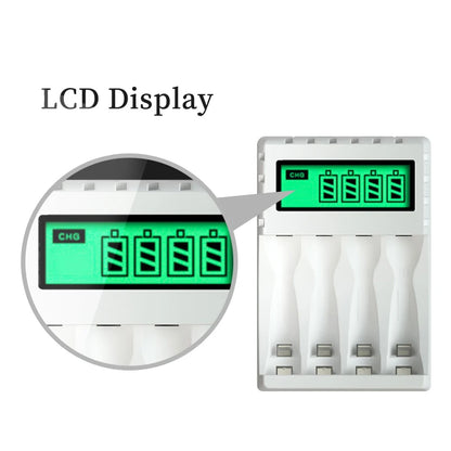 PUJIMAX 4 Slots 1.2V Smart Battery Charger LCD Display For AA/AAA NiCd NiMh Rechargeable Battery Portable Fast Charging Adapter