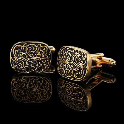 Quality Gold Color Cufflinks Retro Pattern Poker Bird Knot Fish Bullet French Shirt Cuffs Suit Accessories Wedding Jewelry