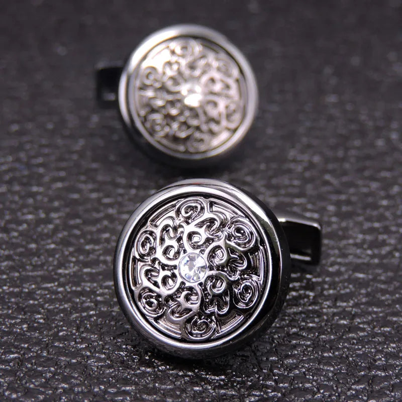 High end brand fashion men's mage shirt Cufflinks high quality crystal zircon Cufflinks wholesale / retail