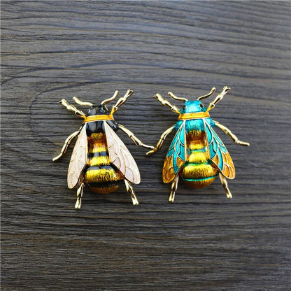 Enamel Bumblebee Brooches Women Alloy Yellow Bee Insect Brooch holiday Gift Broche Banquet Pins