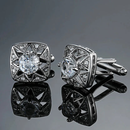 High end brand fashion men's mage shirt Cufflinks high quality crystal zircon Cufflinks wholesale / retail