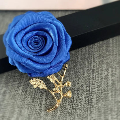 Korean Fabric Rose Flower Magnet Brooches for Men and Women Fashion Suit Shirt Corsage Party Wedding Brooch Jewelry Gifts