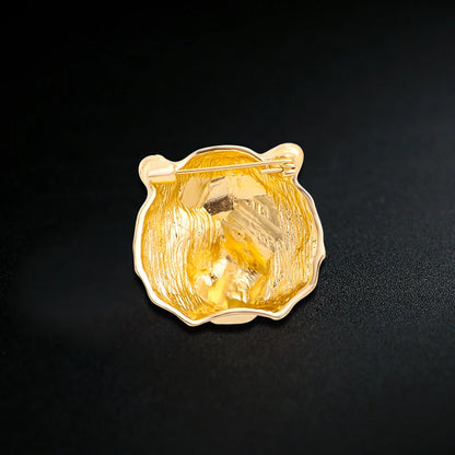 Wuli&baby Big Brand Rhinestone Tiger Brooches For Women Men 2-color 2022 The Year Of Tiger Party Brooch Pin Gifts