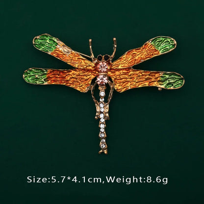 Creative Enamel Female Suit Bird Dragonfly Animal Pin Brooch Fashion Woman Girl Bag School Bag Brooches Accessories