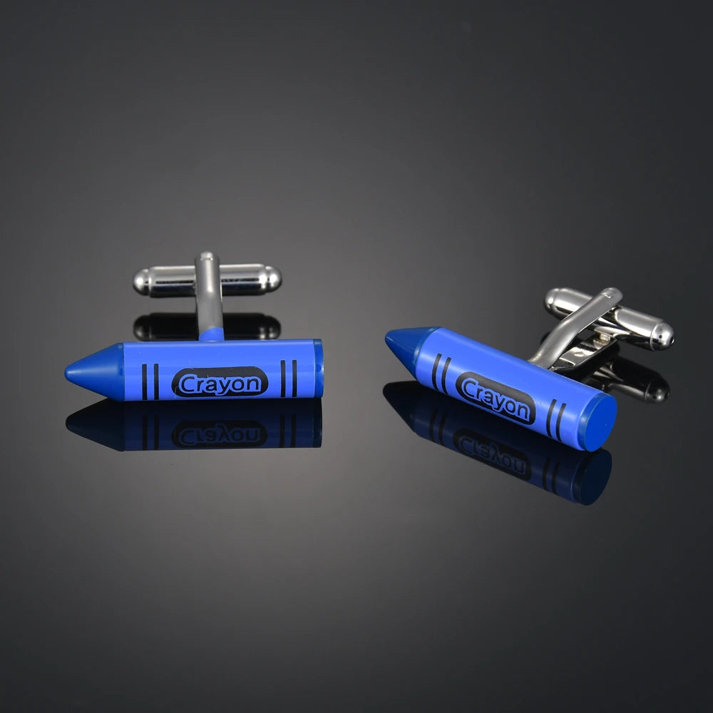 New Luxury Shirts Cuff Links for Mens Christmas Santa Claus Wedding Cufflinks Movie Magic/Gold Leaf/Crown Suit Button Jewelry