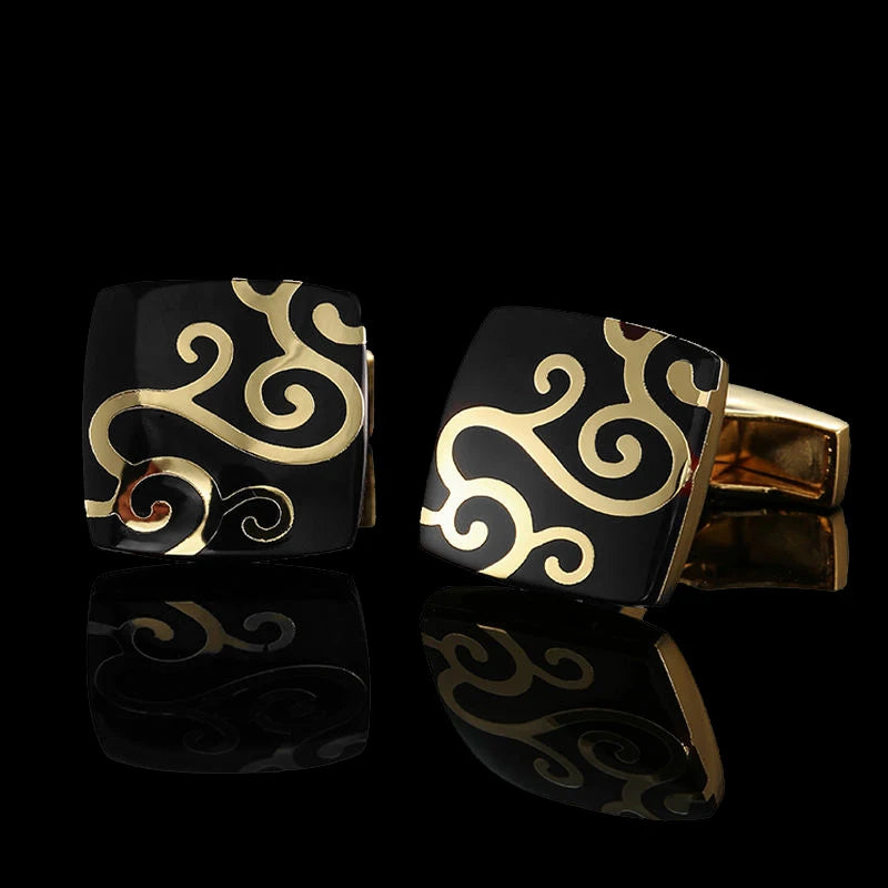 Quality Gold Color Cufflinks Retro Pattern Poker Bird Knot Fish Bullet French Shirt Cuffs Suit Accessories Wedding Jewelry