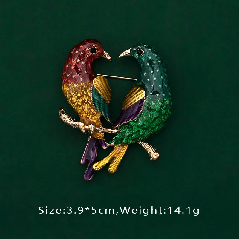 Creative Enamel Female Suit Bird Dragonfly Animal Pin Brooch Fashion Woman Girl Bag School Bag Brooches Accessories