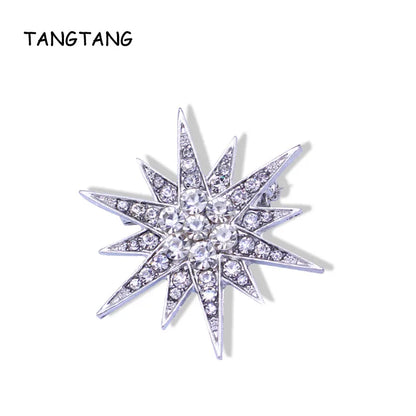 Hotsale Sparkly Shiny Fashion Clear Rhinestone Crystal Alloy STAR Brooch Wedding Jewelry Pin For Women Men, Item No.: ART104