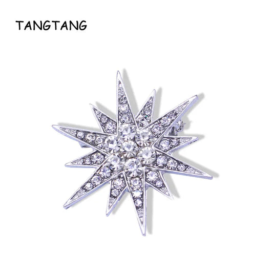 Hotsale Sparkly Shiny Fashion Clear Rhinestone Crystal Alloy STAR Brooch Wedding Jewelry Pin For Women Men, Item No.: ART104