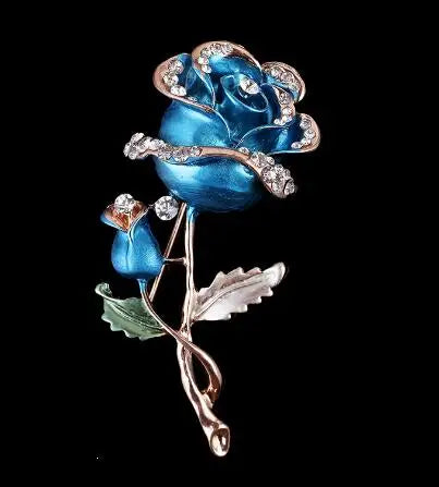 Big New Elegant Pink Crystal Flower Brooch Rhinestone Pin Romantic Wedding Bride Bridesmaid Large Brooches For Woman Jewelry