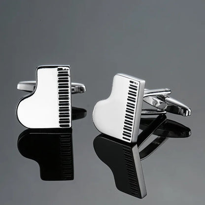 new brand high quality cuff links brass musical instruments Sax trumpet drum piano violin music symbol French shirt Cufflinks