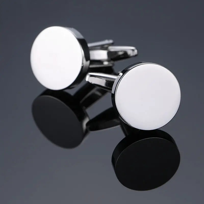New Arrive Shirt Cufflinks Men steel Laser Engraving Cuff Links For Wedding Party Fashion Simple Men Sleeve Shirt Cufflinks