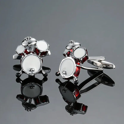 new brand high quality cuff links brass musical instruments Sax trumpet drum piano violin music symbol French shirt Cufflinks