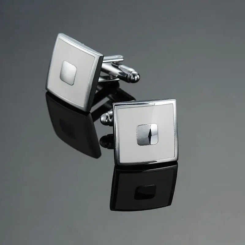Fashion Men's Cufflinks Stainless Steel Business Cufflinks For Gentlemen steel Stamping Cuff Links Hand engraving Men Jewelry