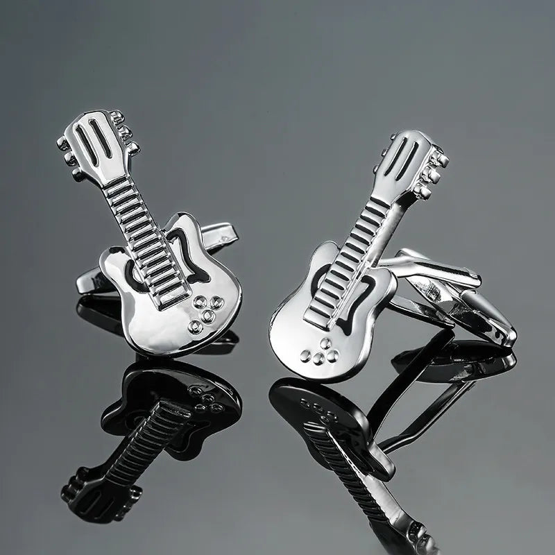 new brand high quality cuff links brass musical instruments Sax trumpet drum piano violin music symbol French shirt Cufflinks