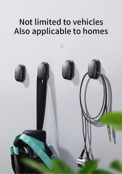 Baseus 4Pcs/Lot Car Hooks Organizer Storage Hanger for USB Cable Headphone Key Storage Car Accessory Car Adhesive Hook Hanger