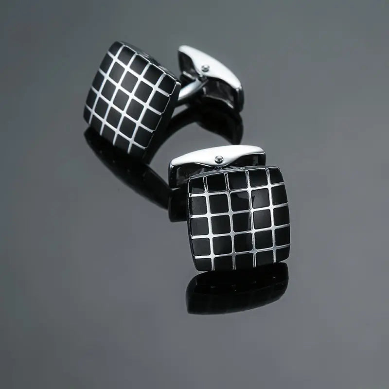 Fashion Men's Cufflinks Stainless Steel Business Cufflinks For Gentlemen steel Stamping Cuff Links Hand engraving Men Jewelry