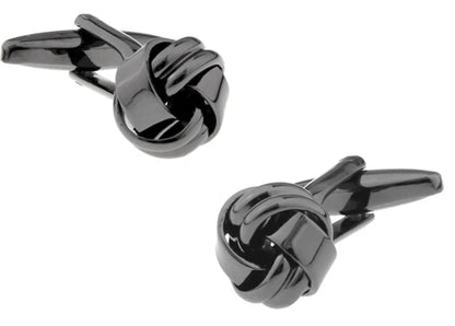 Black Cufflinks for men fashion knot design top quality copper hotsale cufflinks whoelsale&retail