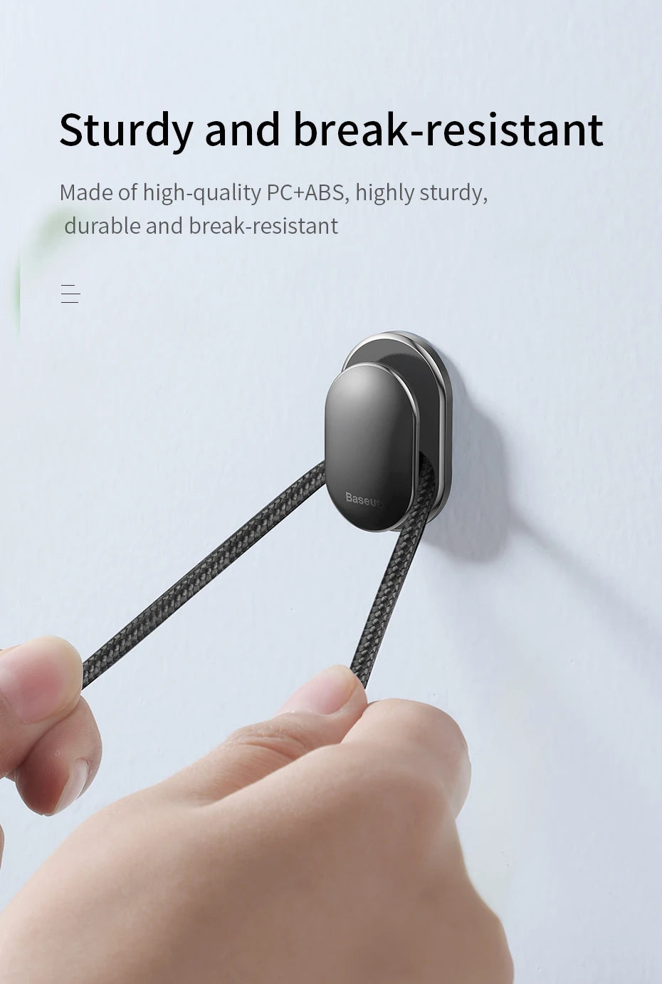 Baseus 4Pcs/Lot Car Hooks Organizer Storage Hanger for USB Cable Headphone Key Storage Car Accessory Car Adhesive Hook Hanger