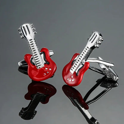 new brand high quality cuff links brass musical instruments Sax trumpet drum piano violin music symbol French shirt Cufflinks