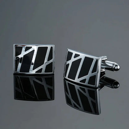 Fashion Men's Cufflinks Stainless Steel Business Cufflinks For Gentlemen steel Stamping Cuff Links Hand engraving Men Jewelry