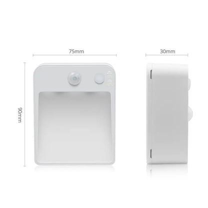 1PCS LED Night Light, AA Battery Powered Wall Lamp, PIR Motion Sensor, Auto On Off, Room, Cabinet, Stairs Decoration Lighting