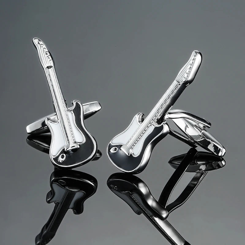 new brand high quality cuff links brass musical instruments Sax trumpet drum piano violin music symbol French shirt Cufflinks