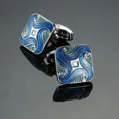 Fashion Men's Cufflinks Stainless Steel Business Cufflinks For Gentlemen steel Stamping Cuff Links Hand engraving Men Jewelry