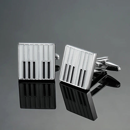 new brand high quality cuff links brass musical instruments Sax trumpet drum piano violin music symbol French shirt Cufflinks