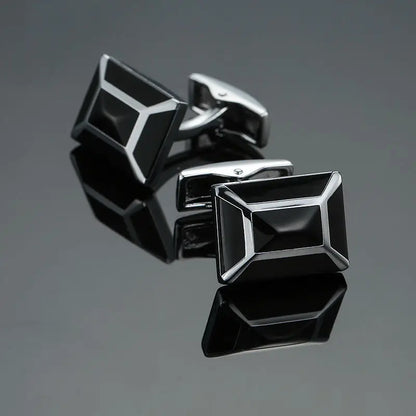 Fashion Men's Cufflinks Stainless Steel Business Cufflinks For Gentlemen steel Stamping Cuff Links Hand engraving Men Jewelry
