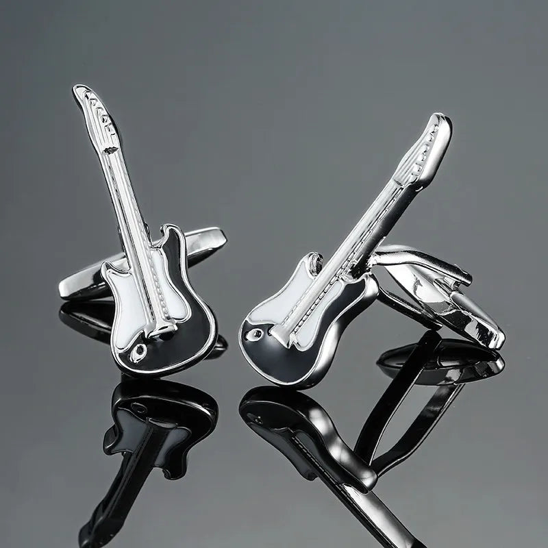 new brand high quality cuff links brass musical instruments Sax trumpet drum piano violin music symbol French shirt Cufflinks