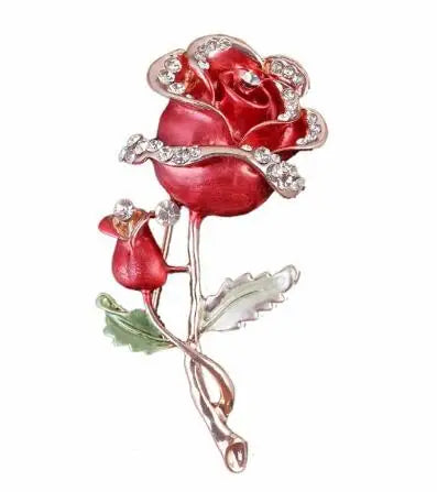 Big New Elegant Pink Crystal Flower Brooch Rhinestone Pin Romantic Wedding Bride Bridesmaid Large Brooches For Woman Jewelry
