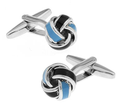 Black Cufflinks for men fashion knot design top quality copper hotsale cufflinks whoelsale&retail