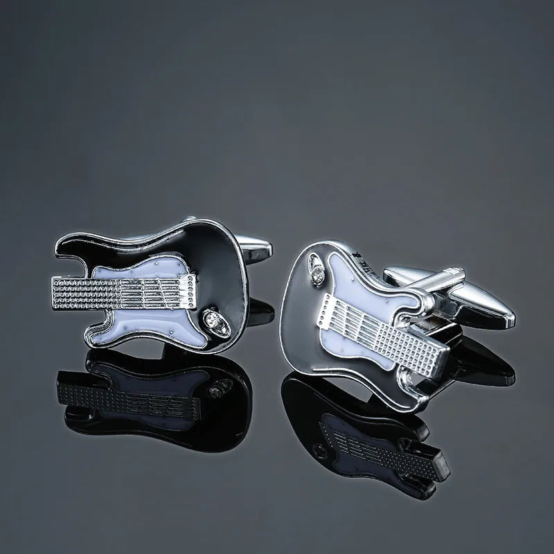 new brand high quality cuff links brass musical instruments Sax trumpet drum piano violin music symbol French shirt Cufflinks