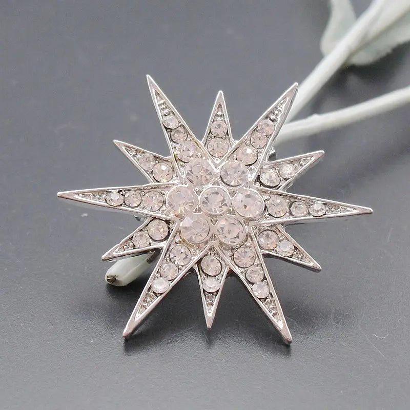 Hotsale Sparkly Shiny Fashion Clear Rhinestone Crystal Alloy STAR Brooch Wedding Jewelry Pin For Women Men, Item No.: ART104