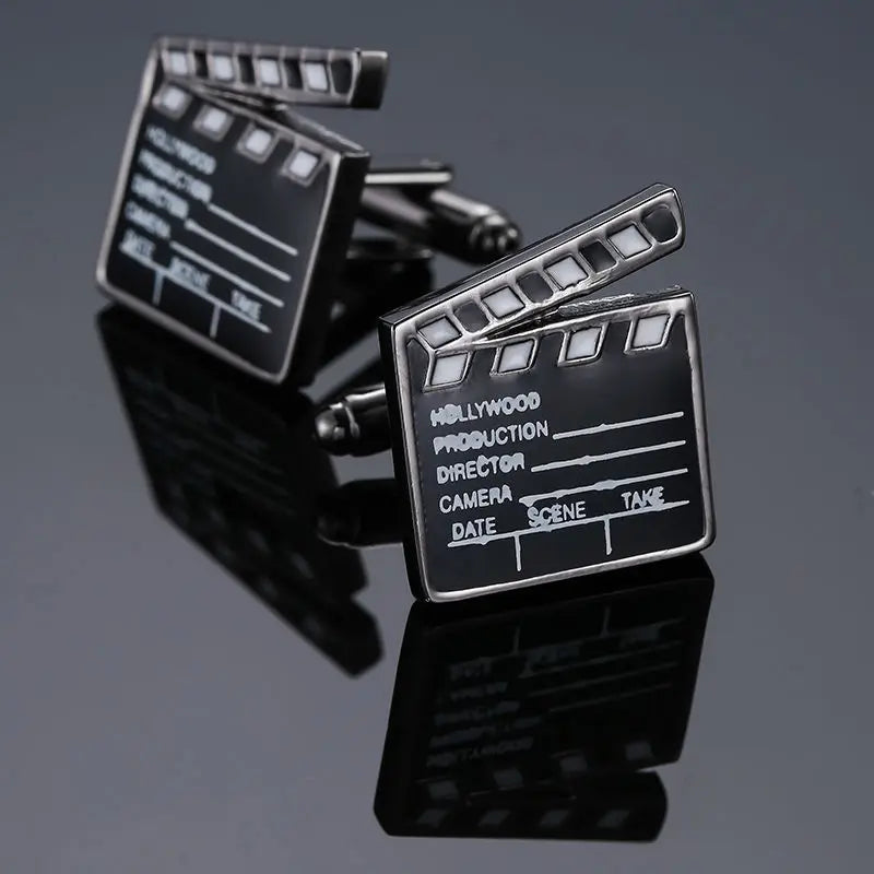 Fashion Men's Cufflinks Stainless Steel Business Cufflinks For Gentlemen steel Stamping Cuff Links Hand engraving Men Jewelry
