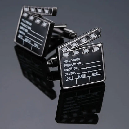 Fashion Men's Cufflinks Stainless Steel Business Cufflinks For Gentlemen steel Stamping Cuff Links Hand engraving Men Jewelry