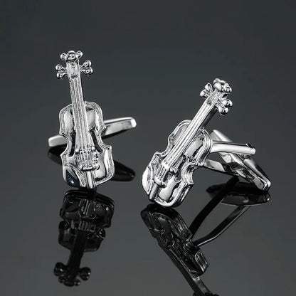new brand high quality cuff links brass musical instruments Sax trumpet drum piano violin music symbol French shirt Cufflinks