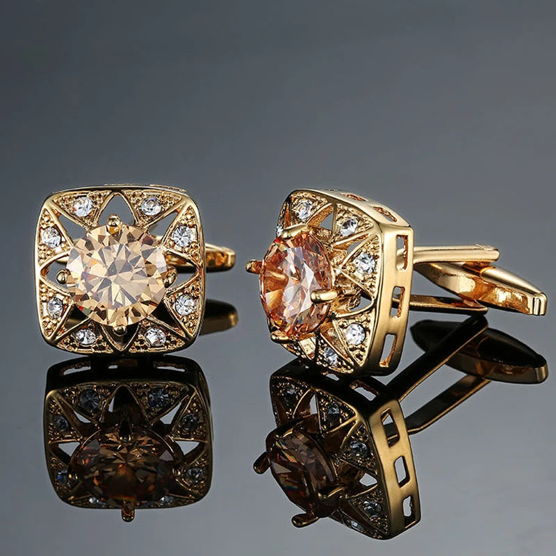 High end brand fashion men's mage shirt Cufflinks high quality crystal zircon Cufflinks wholesale / retail