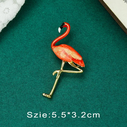Vintage Palace Plant Flower Baroque Brooch Red Enamel Pearl Brooch Pin Woman Girl Party Accessories