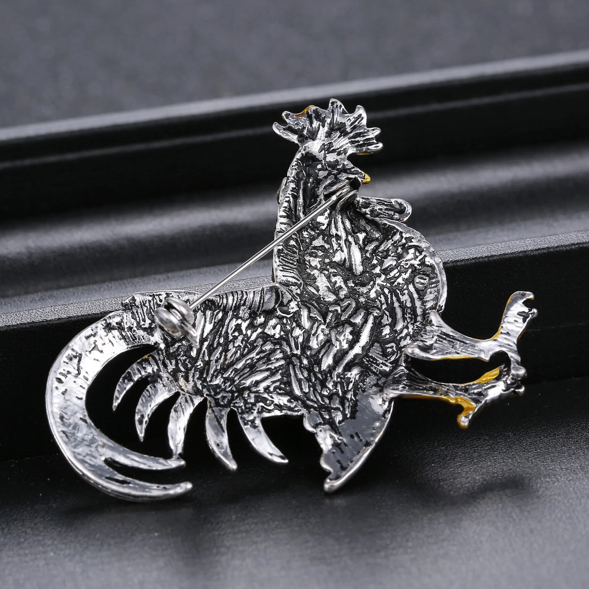 Trendy Big Rooster Brooch French Jewelry Fashion Multicolor Crystal Rhinestone Brooches Female Animal Brooches For Women