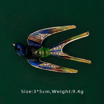 Creative Enamel Female Suit Bird Dragonfly Animal Pin Brooch Fashion Woman Girl Bag School Bag Brooches Accessories